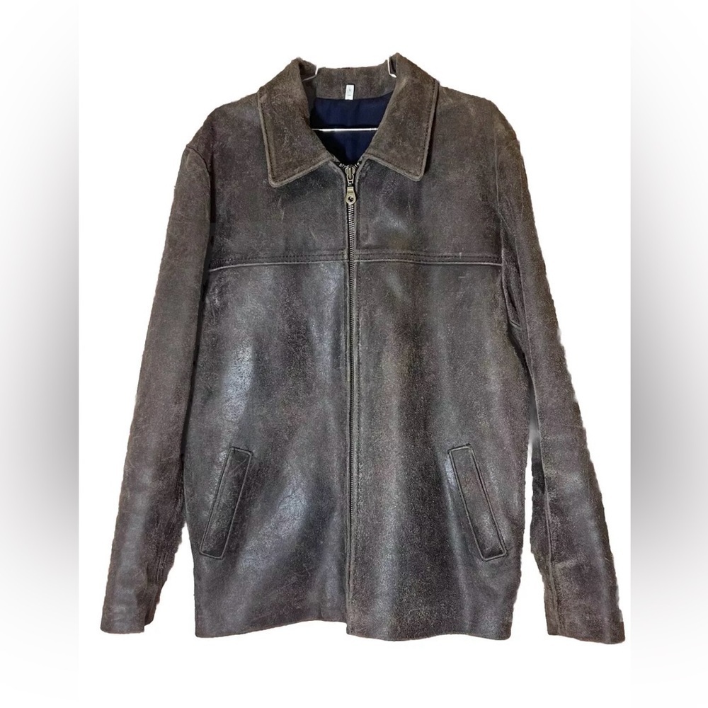 Men’s Genuine Leather Coat – Size Large